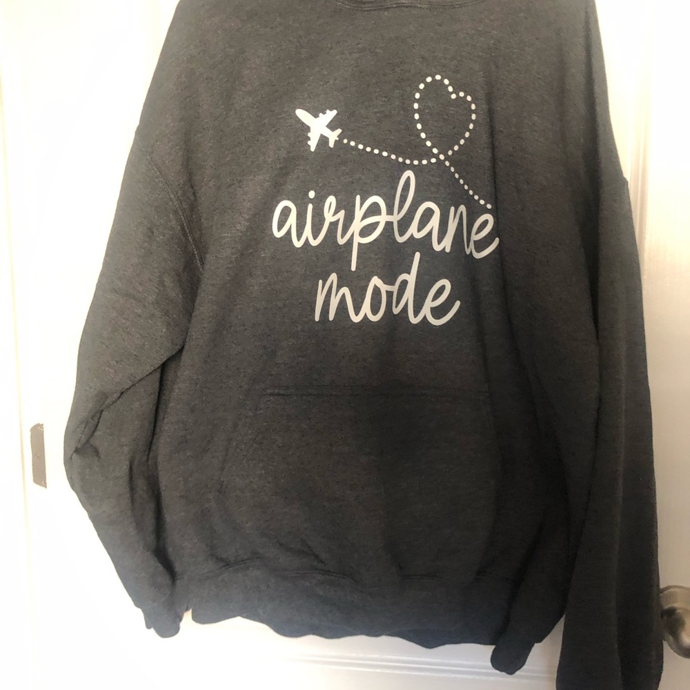 Gray XL Airplane Mode Women's Hoodie